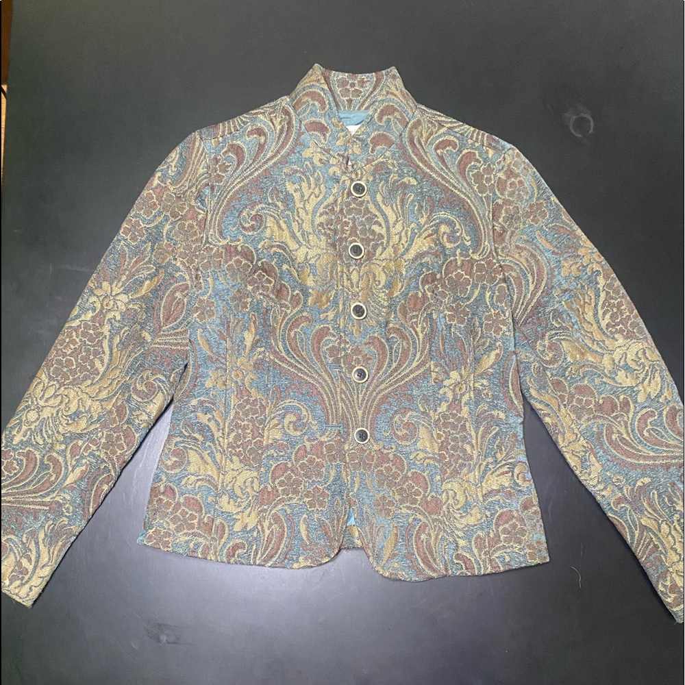 Coldwater Creek Multicolored Paisley Blazer
